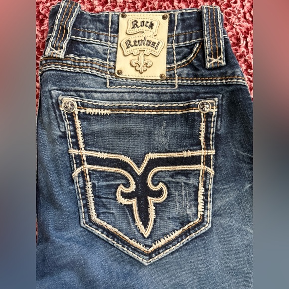 Rock Revival Blue Bootcut Jeans Classic Style - Picture 11 of 11